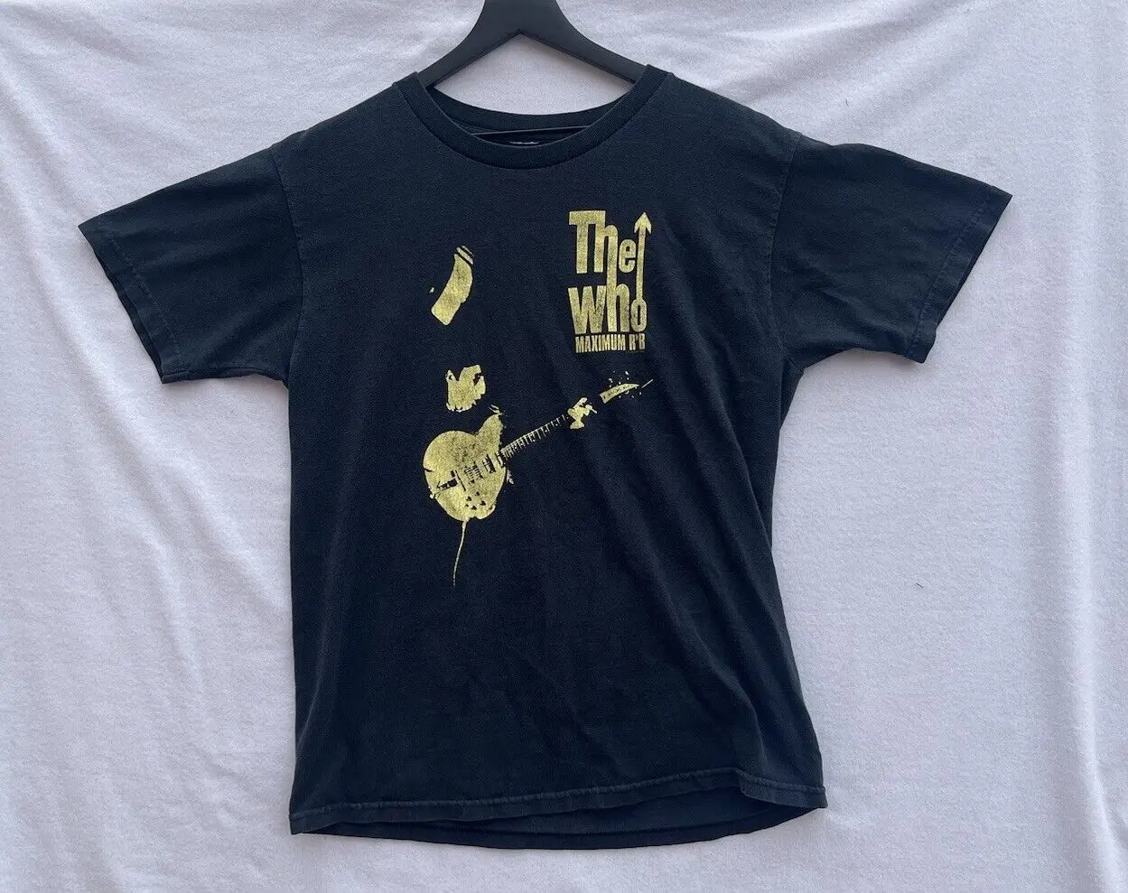 Vintage 2003 The Who T Shirt M L Maximum R B Pete Townshend Profile Black White Y2K