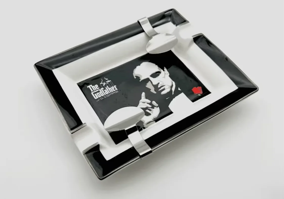 cigarette plate holder 2pcs a set stainless steel ashtray tray holder ashless cigarette holder: Clean &