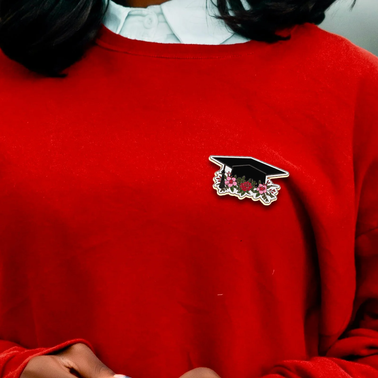 

5pcs Graduation Cap Brooch Pin Metal Lapel Pins For Graduation Season Accessories Academic Hat Badge Party Decorations Graduate