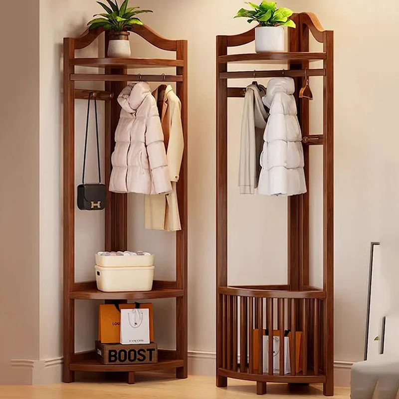 

Wooden Display Coat Racks Floor Modern Bedroom Garment Hanging Standing Coat Racks Clothes Arara De Roupa Living Room Furniture