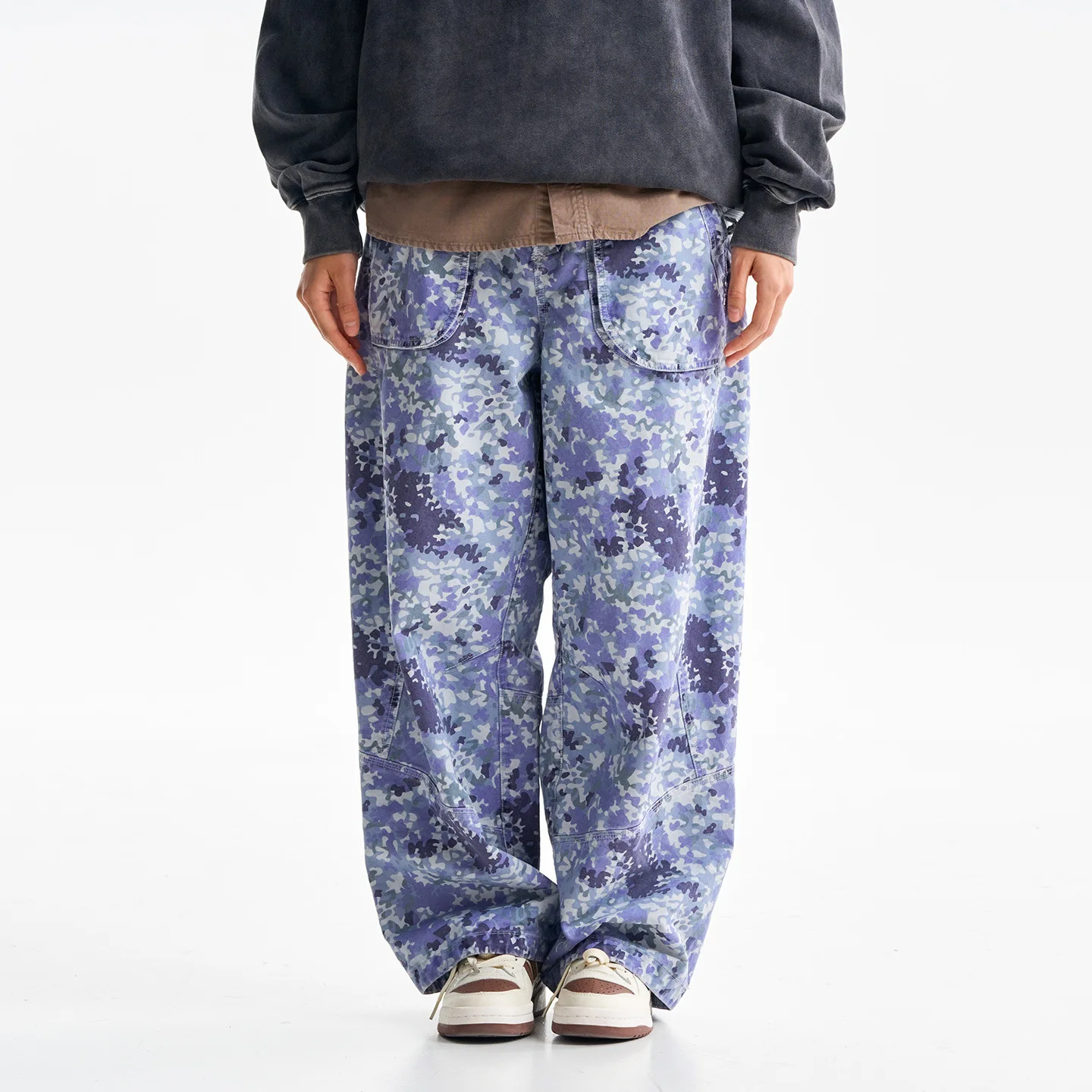 High Quality Print Cotton Cargo Pants Men Streetwear Fashion Hip Hop Loose Casual Wide Leg Baggy Pants Women Boyfriend Trousers view 2