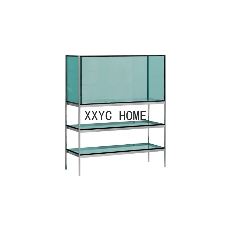 

Индивидуальный акриловый приставной шкафчик для дивана, металлическая напольная витрина, маленькая прозрачная полка для хранения в гостиной, мебель