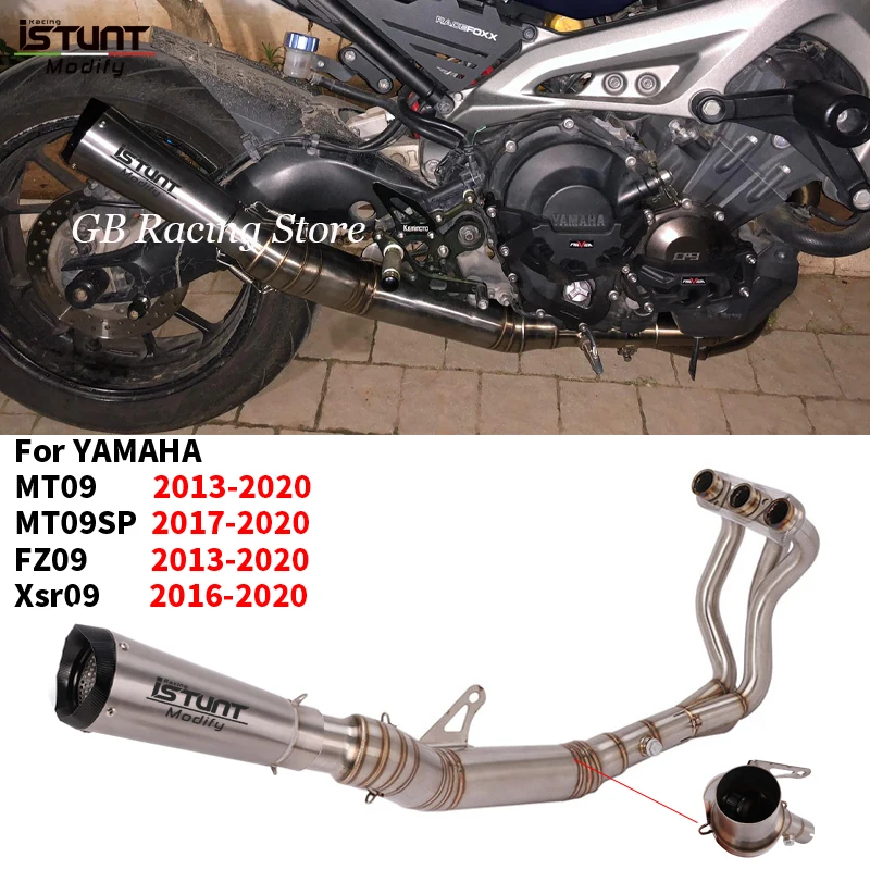 

Slip On For Yamaha FZ09 MT09 MT-09 FZ-09 Tracer 900 2013 To 2020 Motorcycle Full System Escape Moto 60MM Titanium alloy Muffler
