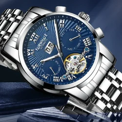 High-end Men's Mechanical Tourbillon Hollow Multi-function Waterproof Calendar Sports Watch