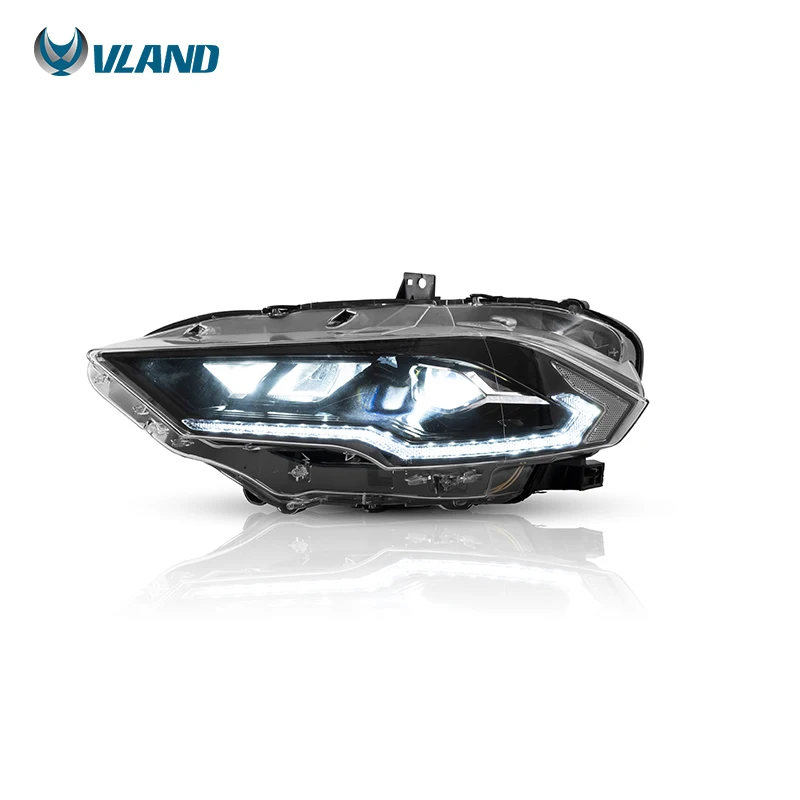 

VLAND Full LED Headlights Car HeadLight Assembly 2018 2019 2020 With Welcome Breathing Lamp for Ford Mustang