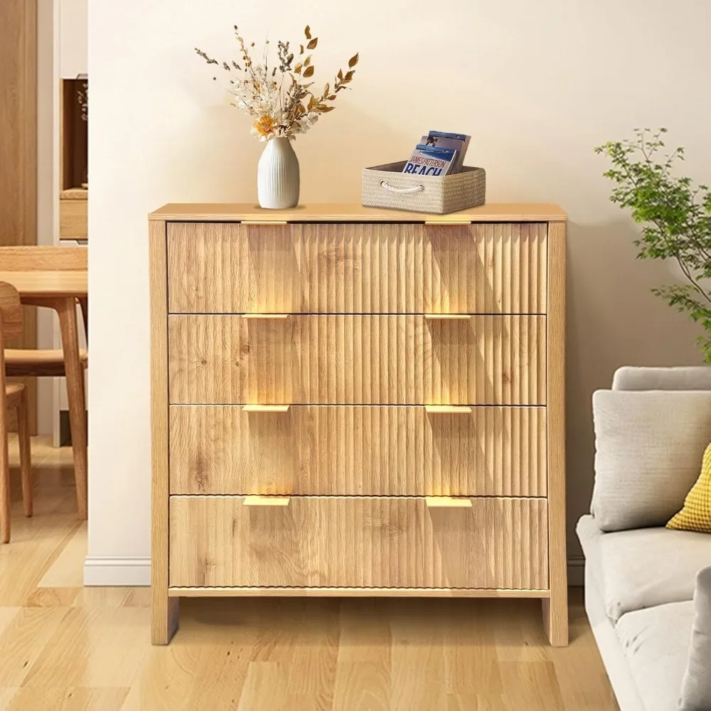 

Four drawer, 30 inch, gold handle drawer wooden box