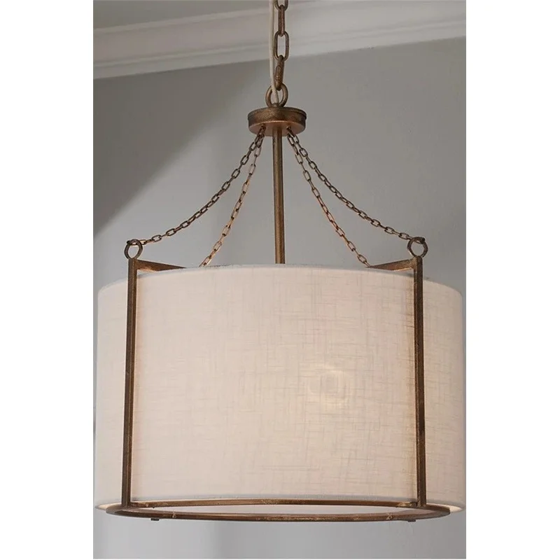 الفرنسية خمر القماش الظل فانوس قلادة أضواء مصباح غرفة المعيشة غرفة نوم دراسة الضوء الرئيسي مصمم تركيبات مصباح قلادة لينة #3