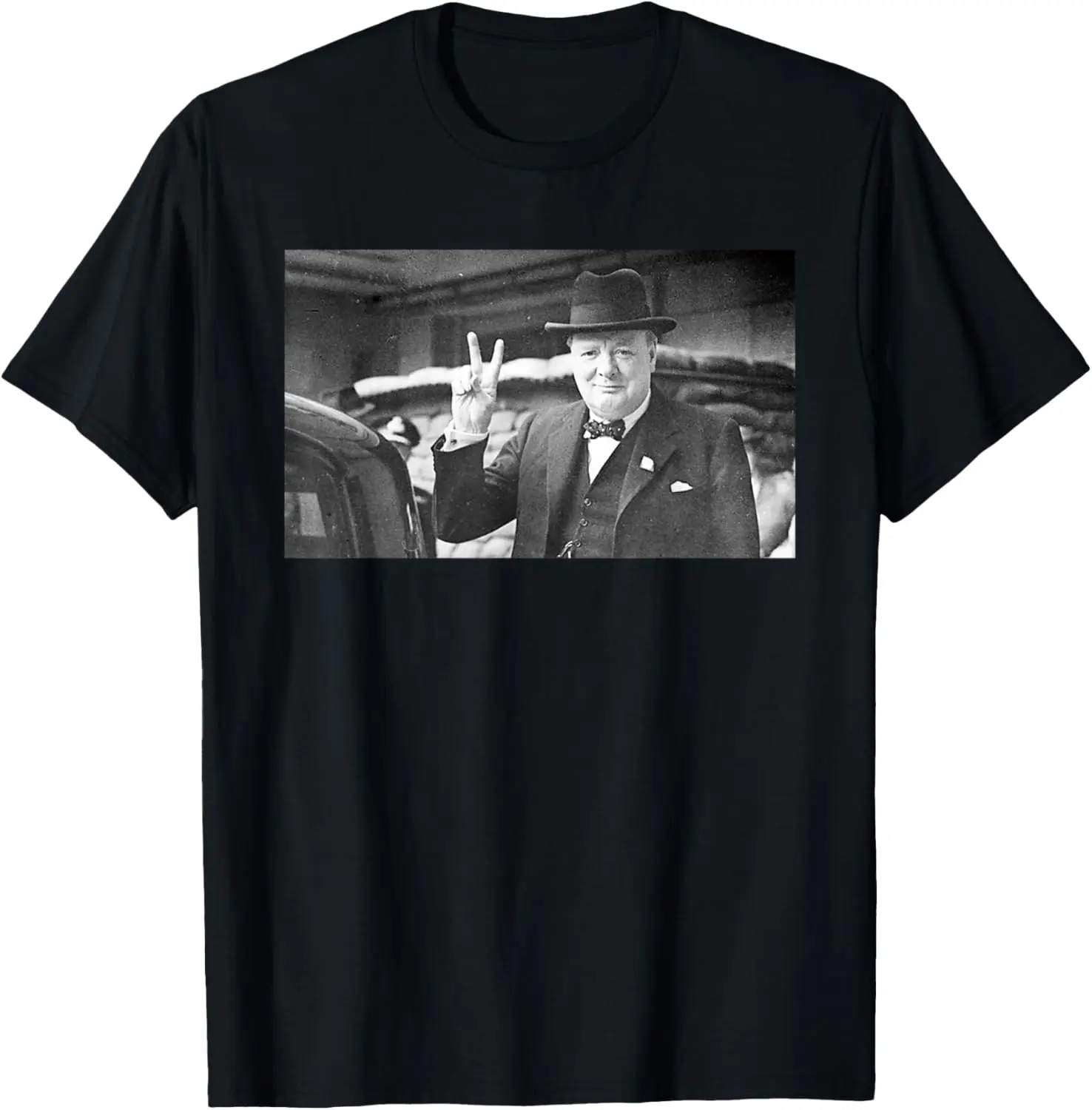 

Winston Churchill Vintage Classic Peace Sign WW2 Shirt T-Shirt