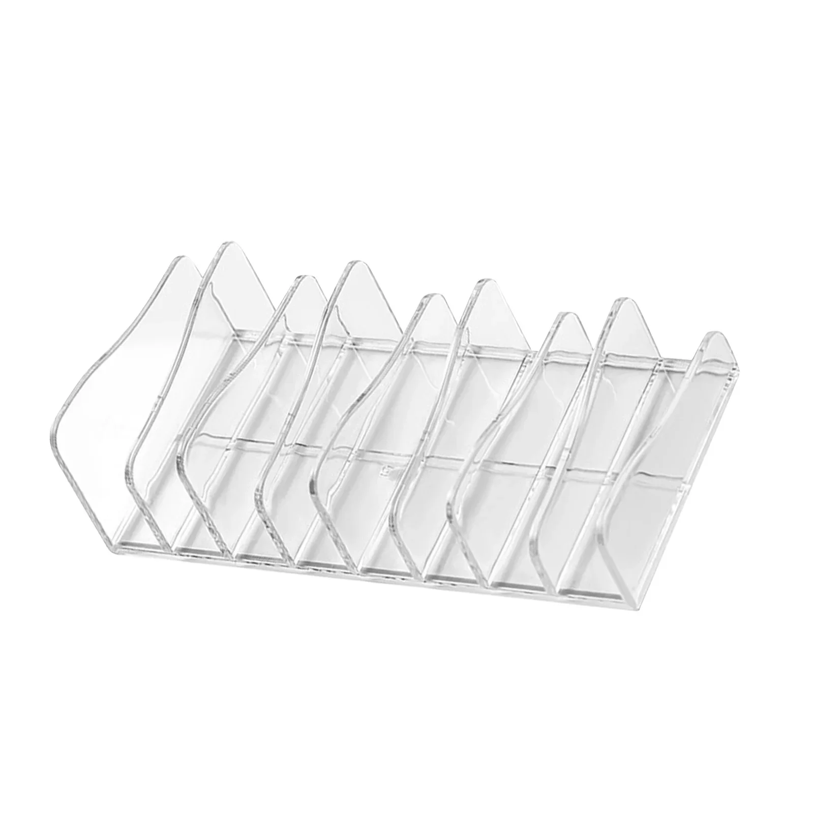 Desktop Eyeshadow Shelf Transparent Plastic Makeup Palette Organizer Multi Compartment Cosmetic Storage Holder