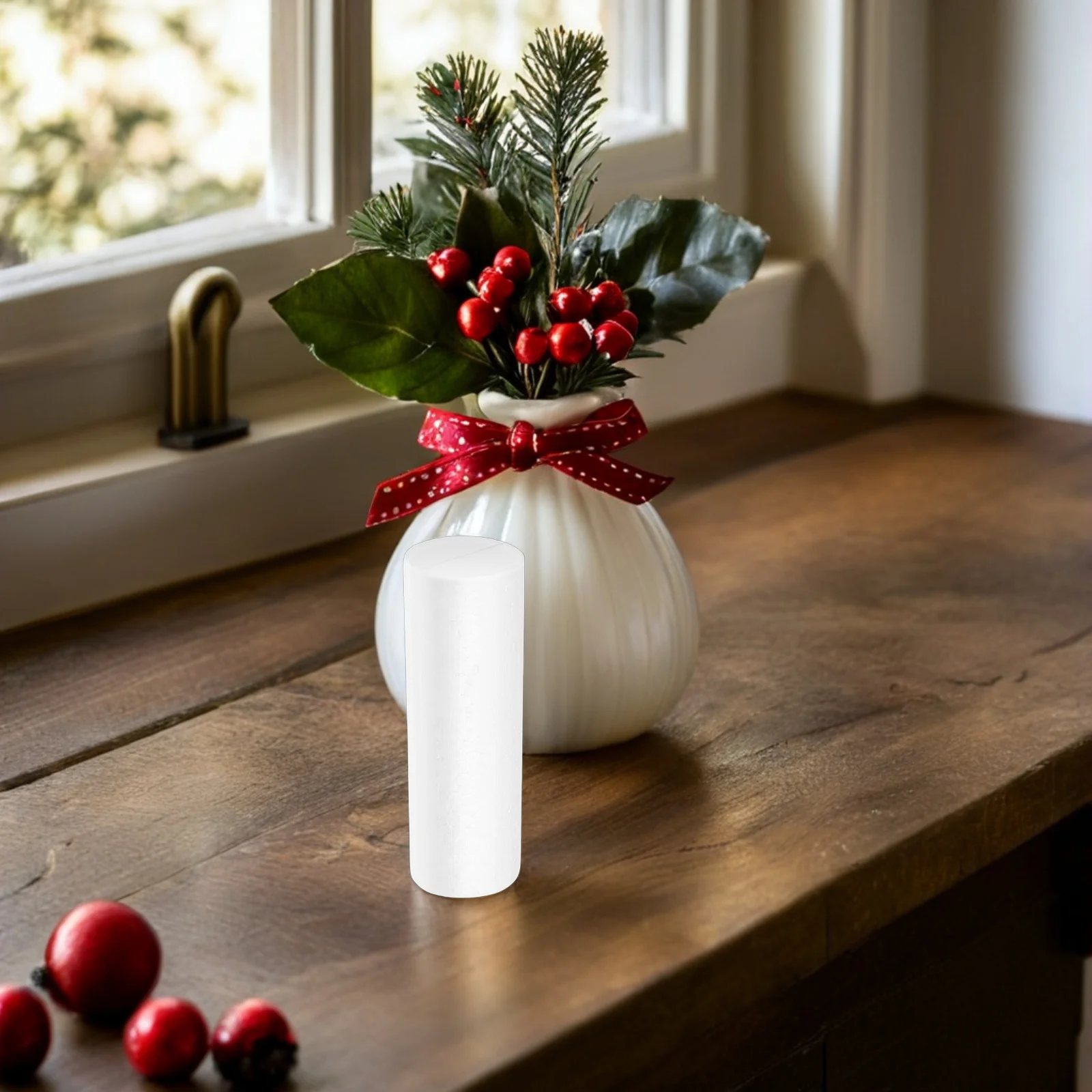 

6Pcs White Foam Cylinders Flower Arrangement Supplies DIY Craft Foam Tubes Arts and Crafts Home Craft Supplies