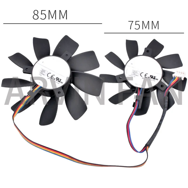 Brand New Original A9215MXAA A8010MXAA Diameter 85mm 75mm Hole Pitch 35mm 4-wire Graphics Card Cooling Dual Fan