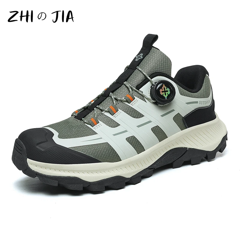 New Outdoor Leisure Hiking Shoes Rotating Buckles Anti slip Durable Mountaineering Shoes Spring Summer Mesh Breathable Sneaker