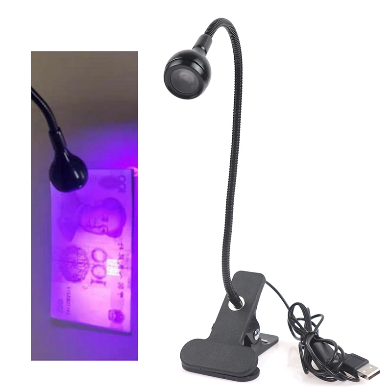 Lámpara de escritorio Led ultravioleta, Mini secador de uñas de Gel Uv para arte de uñas Diy, Detector médico de efectivo