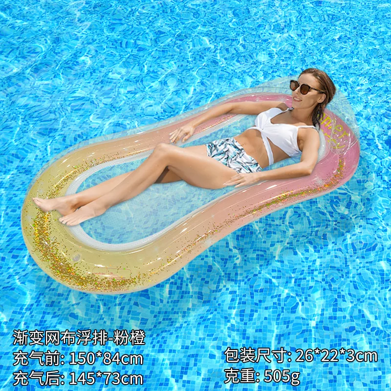 Pool-Floße, aufblasbar, zum Spielen, Wasserspaß, zusammenklappbar, PVC-Sofa, aufblasen, Lounge-Stuhl, schwimmend, Sommer, Schwimmen, Strand, Meer