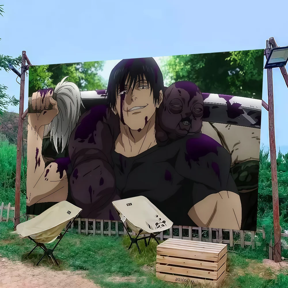 

Anime T-Toji Fushiguro J-Jujutsu Kaisen Flag Decoration Outdoor Picnic Party Home Camping Party Art Hanging Banner