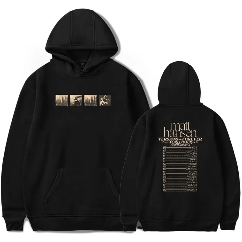 

Matt Hansen Versions of Forever Tour Merch Hoodie Pockets Drawstring Unisex Hooded Sweatshirt Fashion Clothing