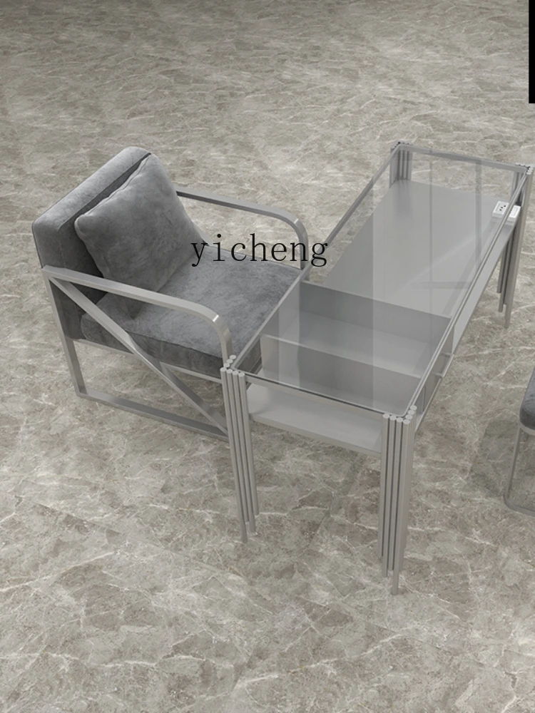 XL Nail Table and Chair Marble Glass Paint Single Double Three Nail Table