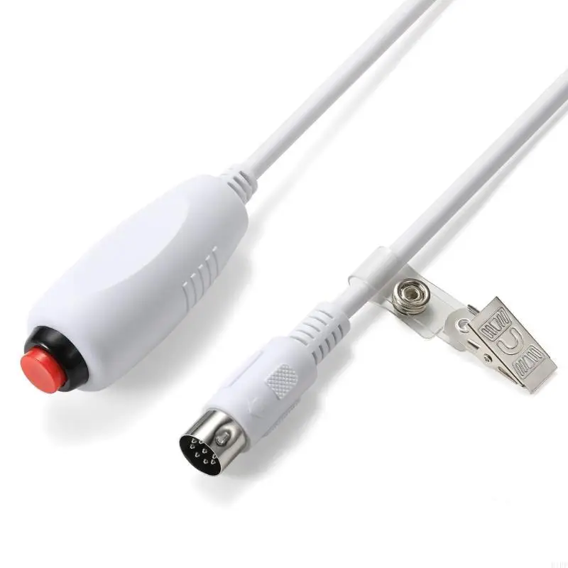 E1PF Universal Replacement Push Button Cord Cable Nurse Station Call Cord with Bed Sheet Clip  for Nurse Call Devices