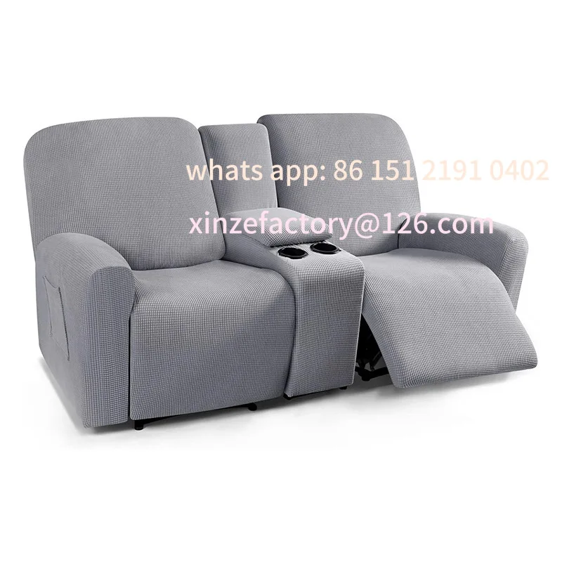 

Customizable recliner cover Electric functional sofa cover with center console sofa cover Elastic all-inclusive split massage ch