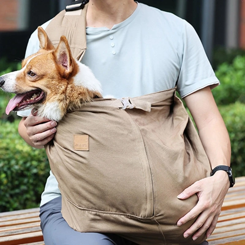 D0AD Dog Crossbody Bag Breathable Cats Small Animal Outdoor Travel Bag Pet Carrying Bag Hiking Gear