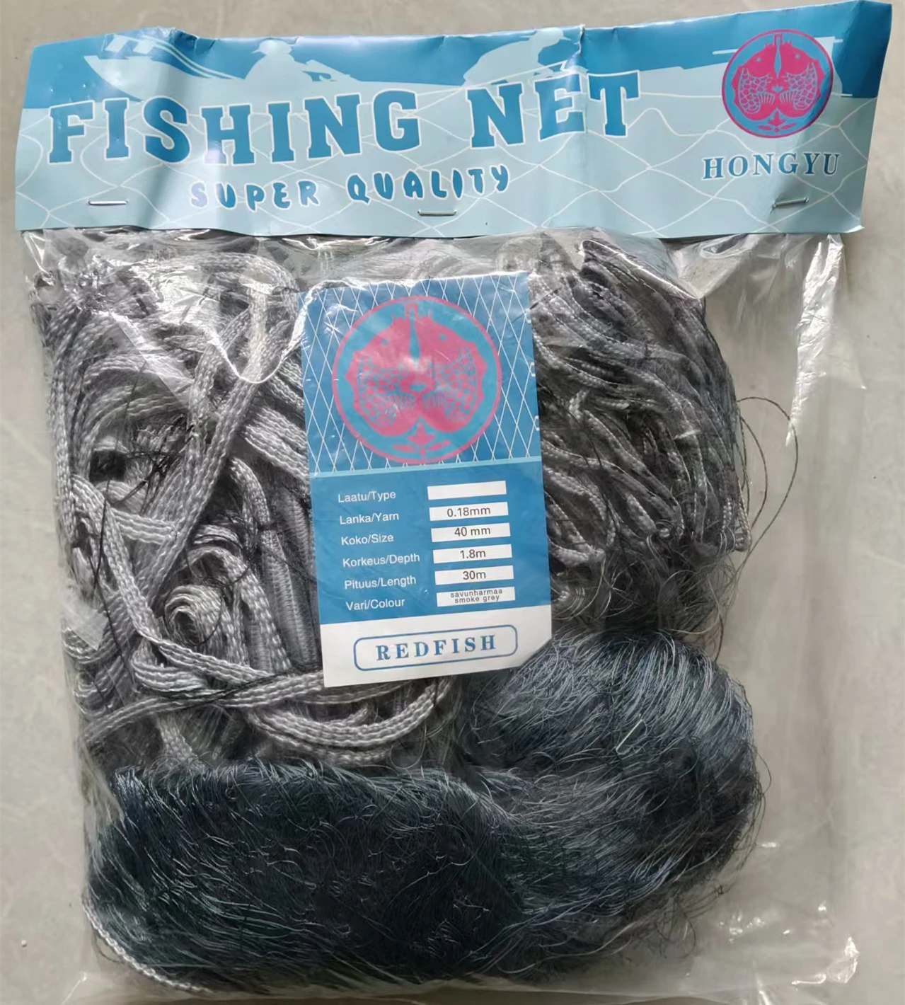 Multifilament Nylon  3 Layers Catch Fishing Net 1.8x30m Handmade European Finland Gillnet Fish Network Japanese net