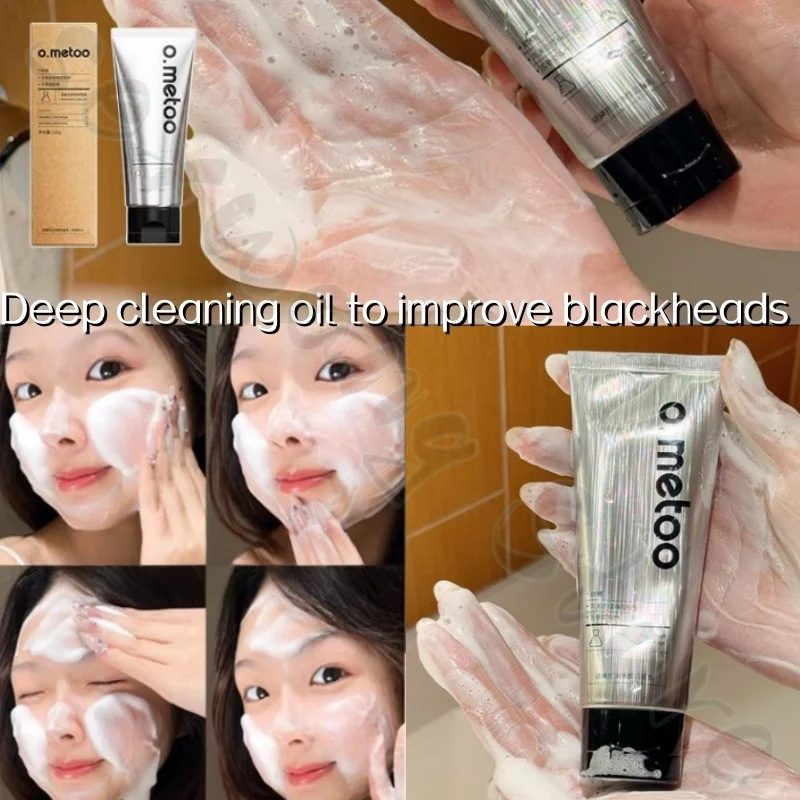 o.metoo โฟมล้างหน้ากํามะถันที่อุดมไปด้วยและหนาแน่นลดน้ํามัน ขจัดไร ขจัดสิวหัวดํา และทําความสะอาดรูขุมขนอย่างล้ําลึก 120g