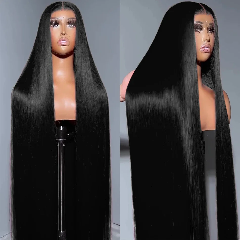 

Luvkiss Straight Lace Front Wig Human Hair Pre Plucked Brazilian 13x6 HD Lace Frontal Wig 30 Inch Bone Straight Lace Wigs