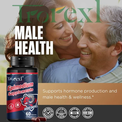 Natural Epimedium Capsules Enhance Endurance Supplement : Boost potency & Morning Power (Men's Health Secret)