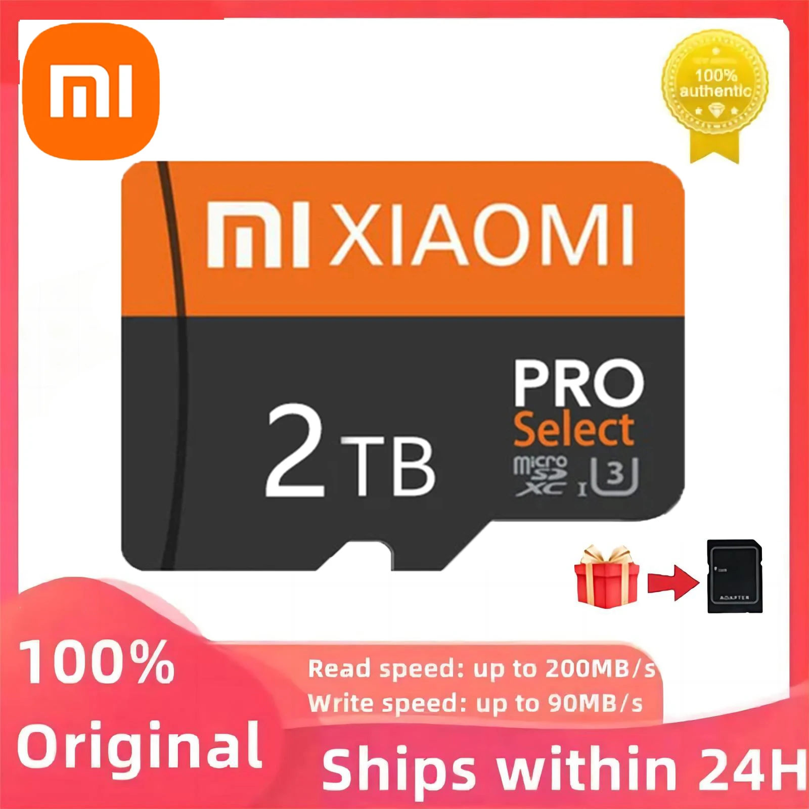 

Высокоскоростная карта памяти Xiaomi Microsd 2 ТБ 1 ТБ, 128 ГБ, 256 ГБ, 512 ГБ, карта Micro SD, SD, TF, флэш-карта, карты памяти класса 10 для телефона