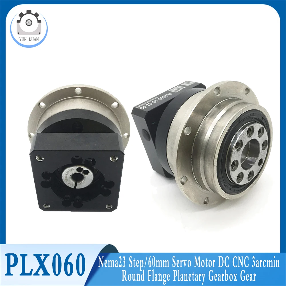 Speed Ratio 4-100:1 Helical Planet Reducer for Nema23 Step/60mm Servo Motor DC CNC 3arcmin Round Flange Planetary Gearbox Gear