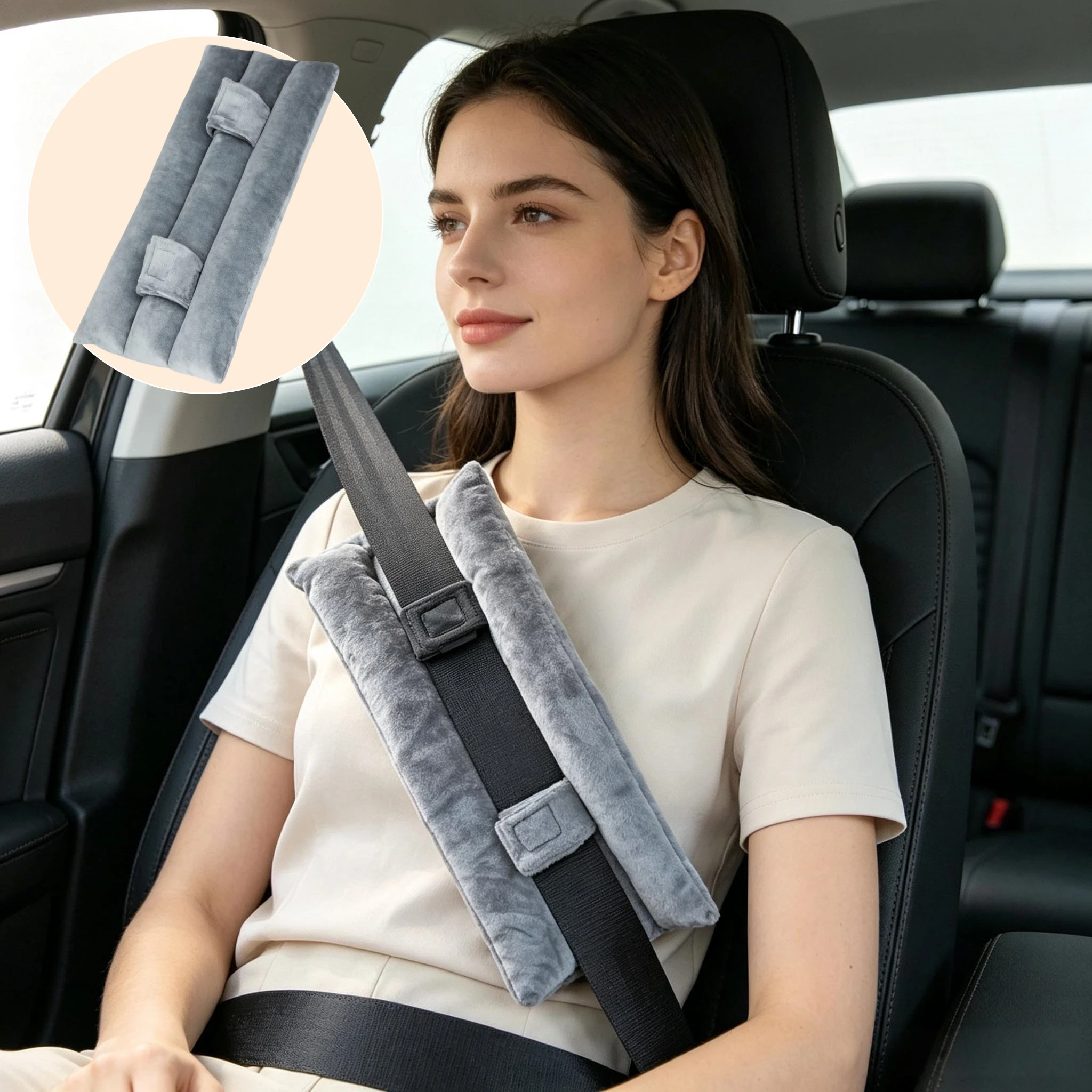 Comfortable Seat Belt Cover Universal Car Seat Belt Shoulder Pads Velvet Fabric Post Surgery Cushion Perfect for Car Truck SUV