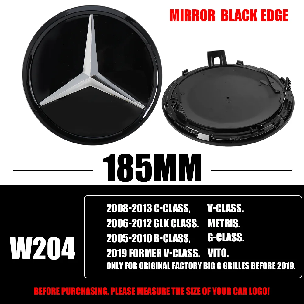 3D Car Front Grille Star Emblem Mirror 3D ABS Decorative Cover for Mercedes Benz AMG W204 W205 W213 W253 A C E CLASS GLC GLE GLS