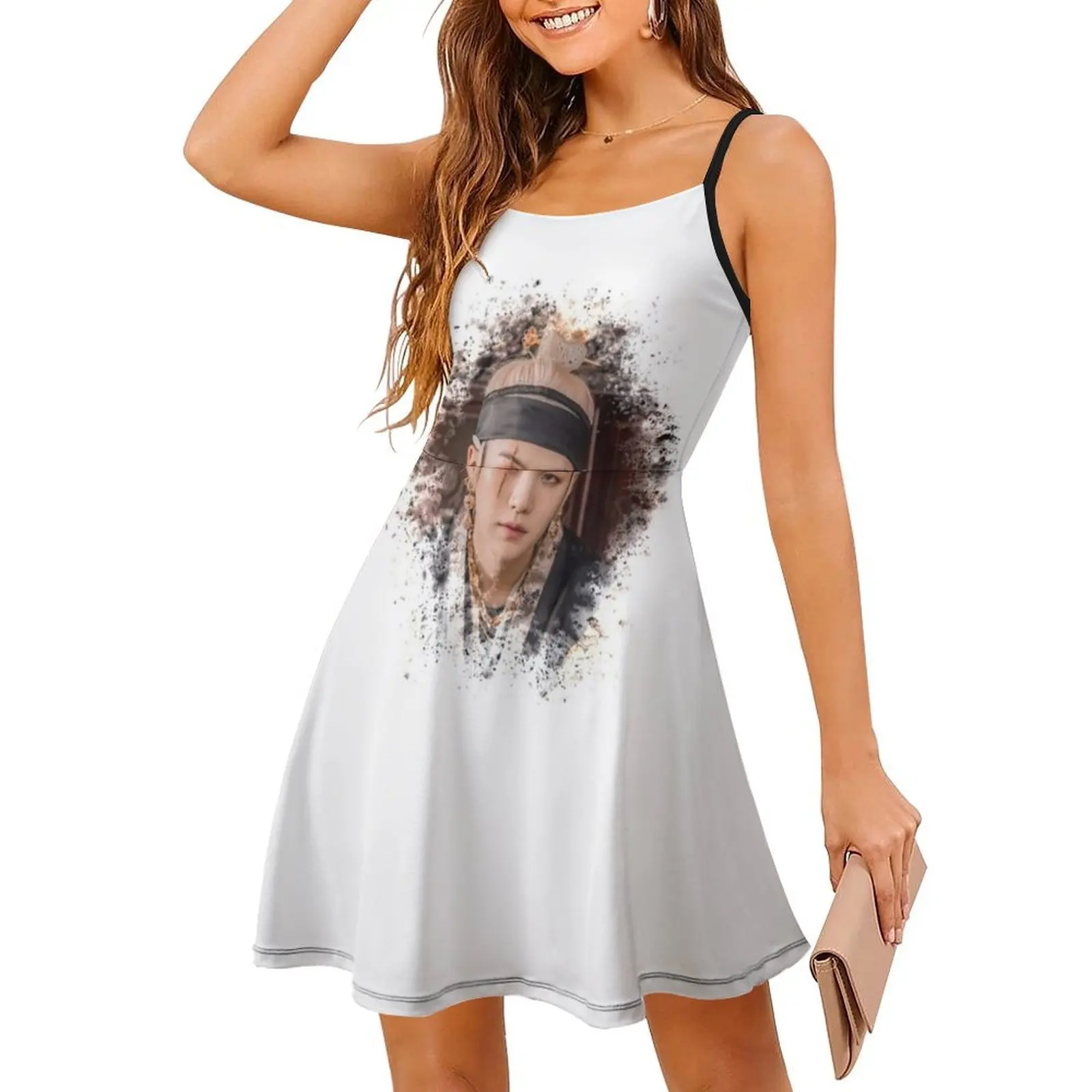 فستان Min Yoongi Daechwita Agust D D 2 بوهيمي بدون أكمام متعدد الطباعة لحفلات عطلة الشاطئ Rm V D 2 للأولاد Namjoon كوري