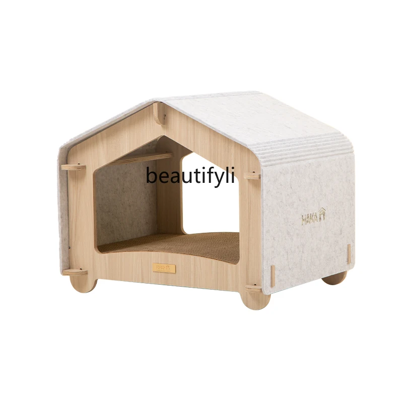 

Cat Litter Cat Scratch Board Integrated Small Kennel Four Seasons Universal House Cat House Dog House Pet Cat Villa