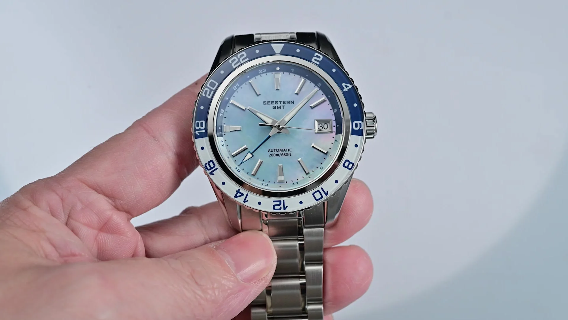 SEESTERN メンズ オブ ウォッチ オフィス GMT 自動 NH34 ムーブメント 