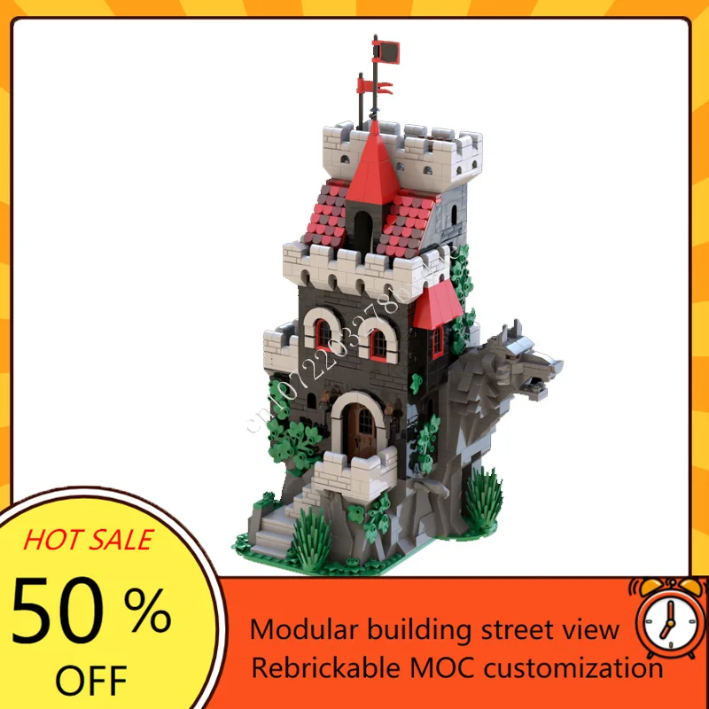 

1402PCS MOC Medieval Castle Custom Puzzle Model Howling Rock Technical DIY Education Assembly Set Toy Child Holiday Gift