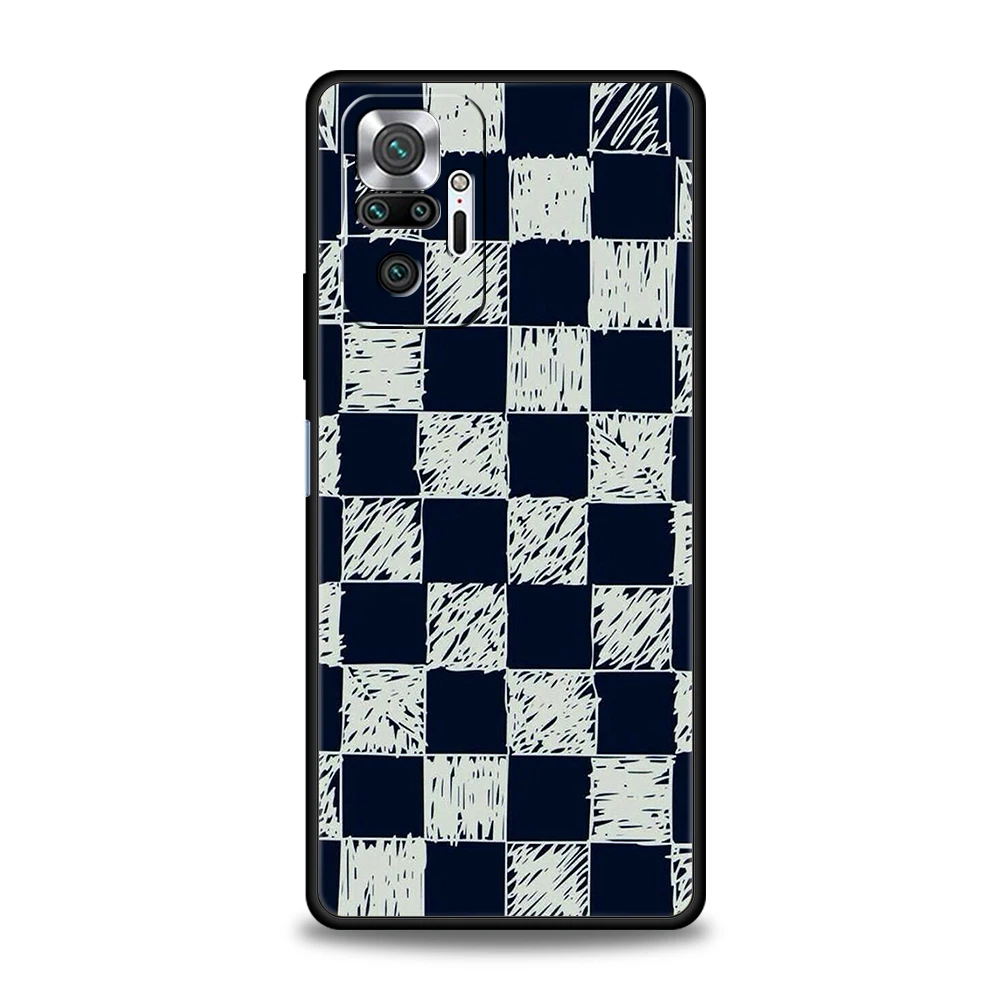 Schachbrett-Schachbrett-Telefonhülle für Xiaomi Redmi Note 14 5G 13 12 10 11 Pro Plus 4G 14C 13C 12C 10C 9C Weiche TPU-Abdeckung