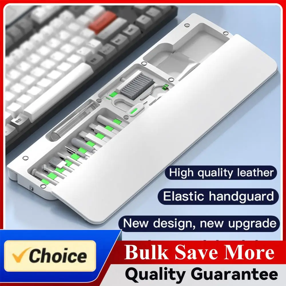 

Магнитная подставка для запястья для клавиатуры, набор для чистки, подушечка для рук из АБС-пластика и кожи для механических клавиатур, для офиса