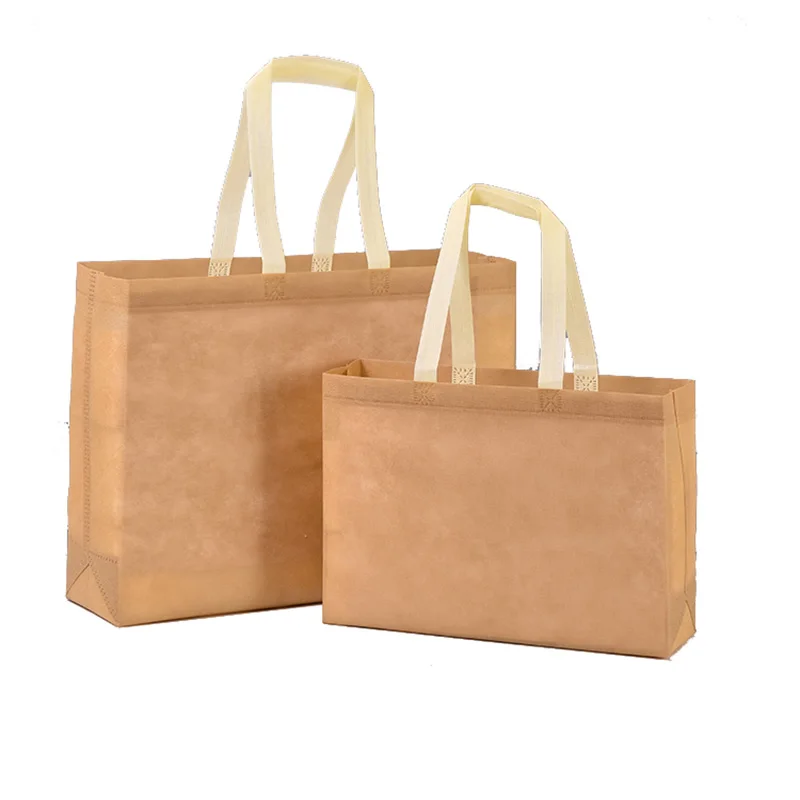 Customized Non-Woven Fabric Bags, Shopping Grocery Promotion Bags, Foldable Fabric Packing, Eco-friendly Packing Bag, 100Pcs