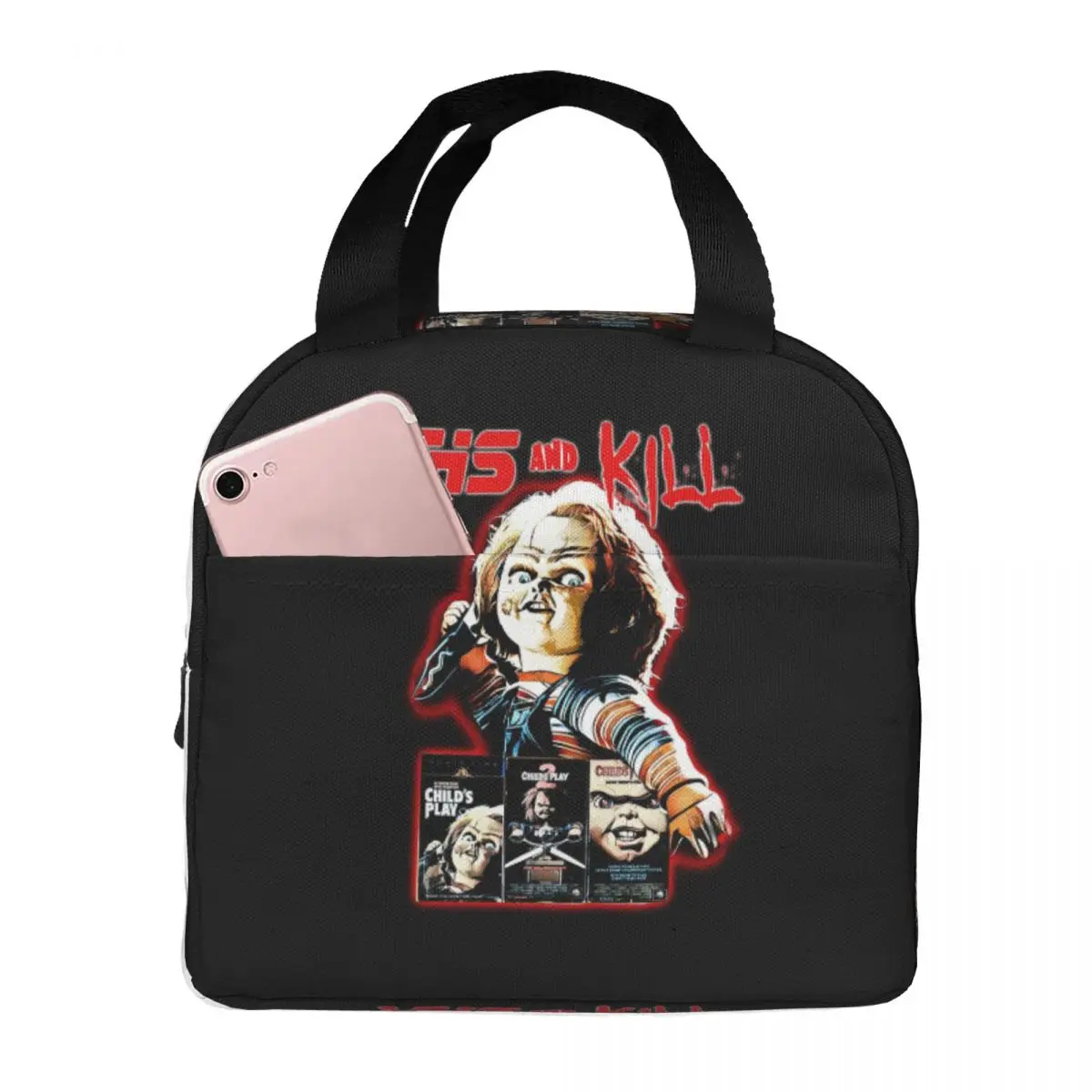 Good Guys Child's Play Chucky Lunch Bags Insulated Bento Box Waterproof Lunch Tote Picnic Bags Thermal Bag for Woman Girl Travel