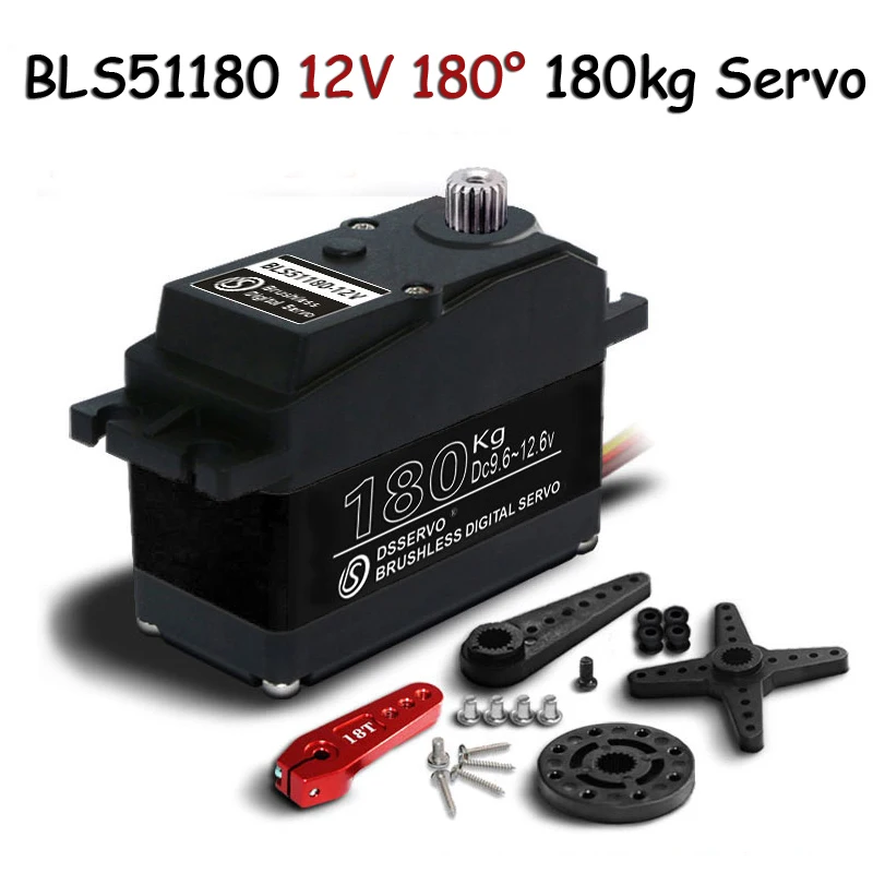 High Torque BLS51180 180KG Digital Servo 12V/24V Metal Brushless for 1/5 RC Car Redcat HPI Baja Robot Aircraft Model Accessories