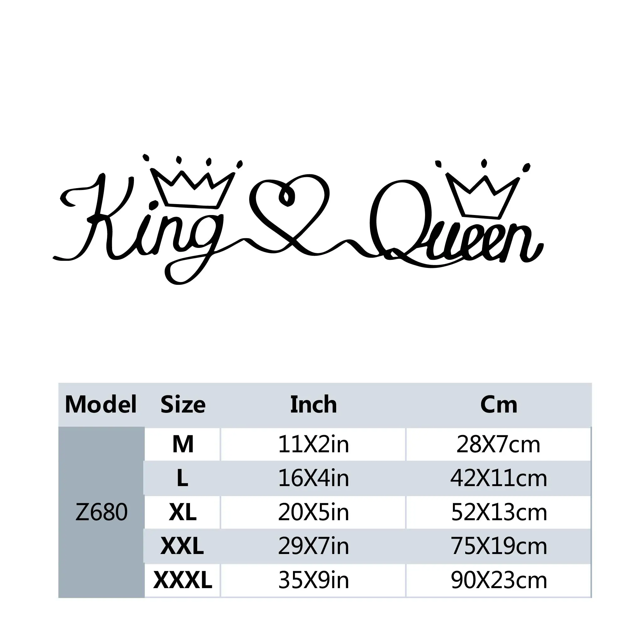 1 pc hot sale nice King and queen wall stickers For Bedroom Decor Living Room Decoration Vinyl Sticker Home accessories Wall