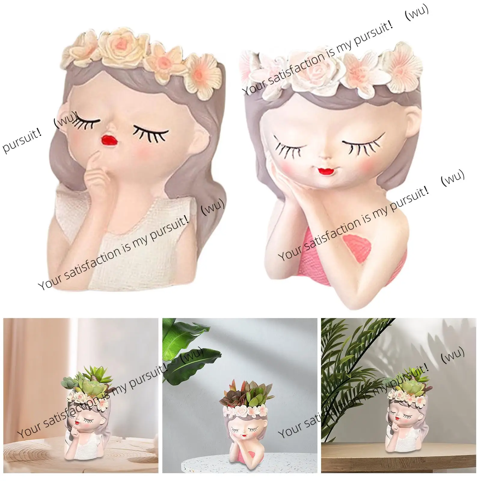 

Fairy head flower pot photo props, flower arrangement, gift garden, wedding flower stand