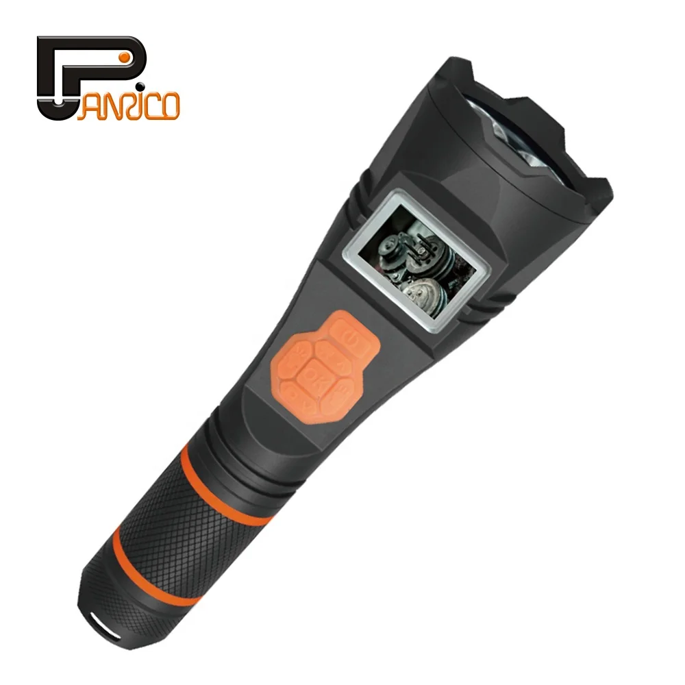 Rechargeable Video Camera Recorder Tactical Led Flashlight Torch with LCD Screen