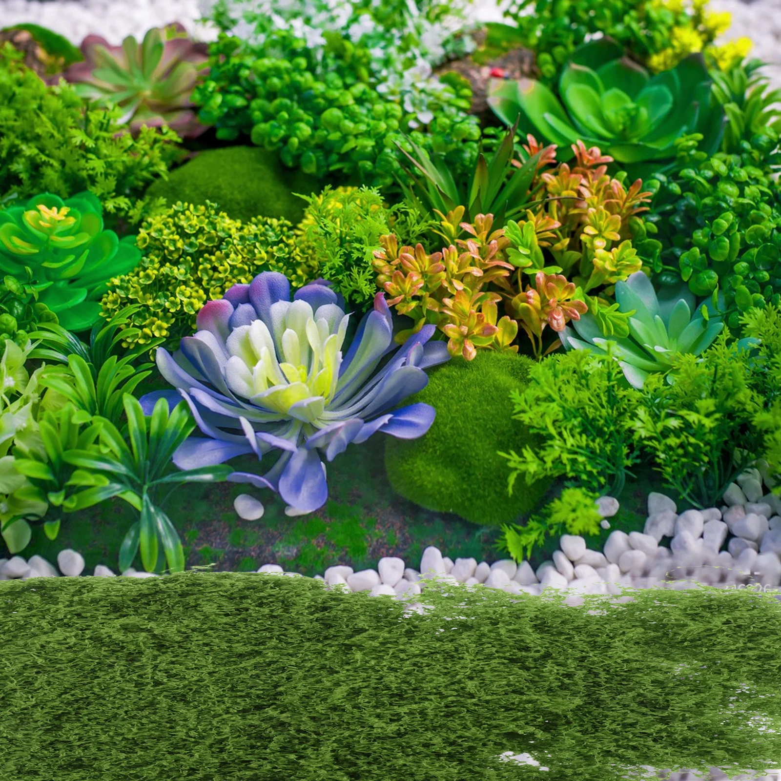 

1 Bag Realistic Artificial Moss Lawn Nylon Decorative Ground Cover For Bonsai Flowerpot Wall Layout Indoor Outdoor Plant Decor