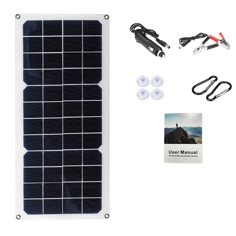 12V 30W Solar Panel Car Van Boat Caravan Trickle Portable Battery Charger Solar Charging Panel Easy Install Easy To Use