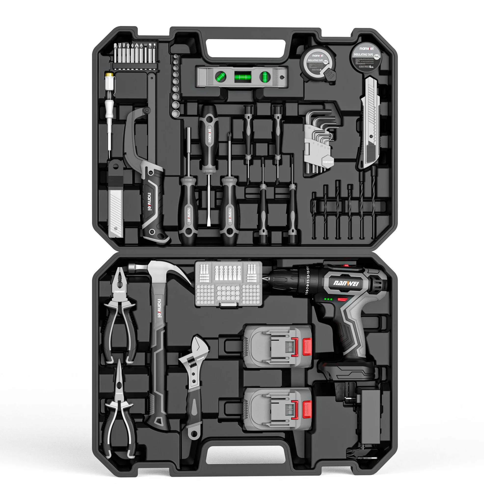 

New Model, Manual And Power Tool Set, 110-Piece Set