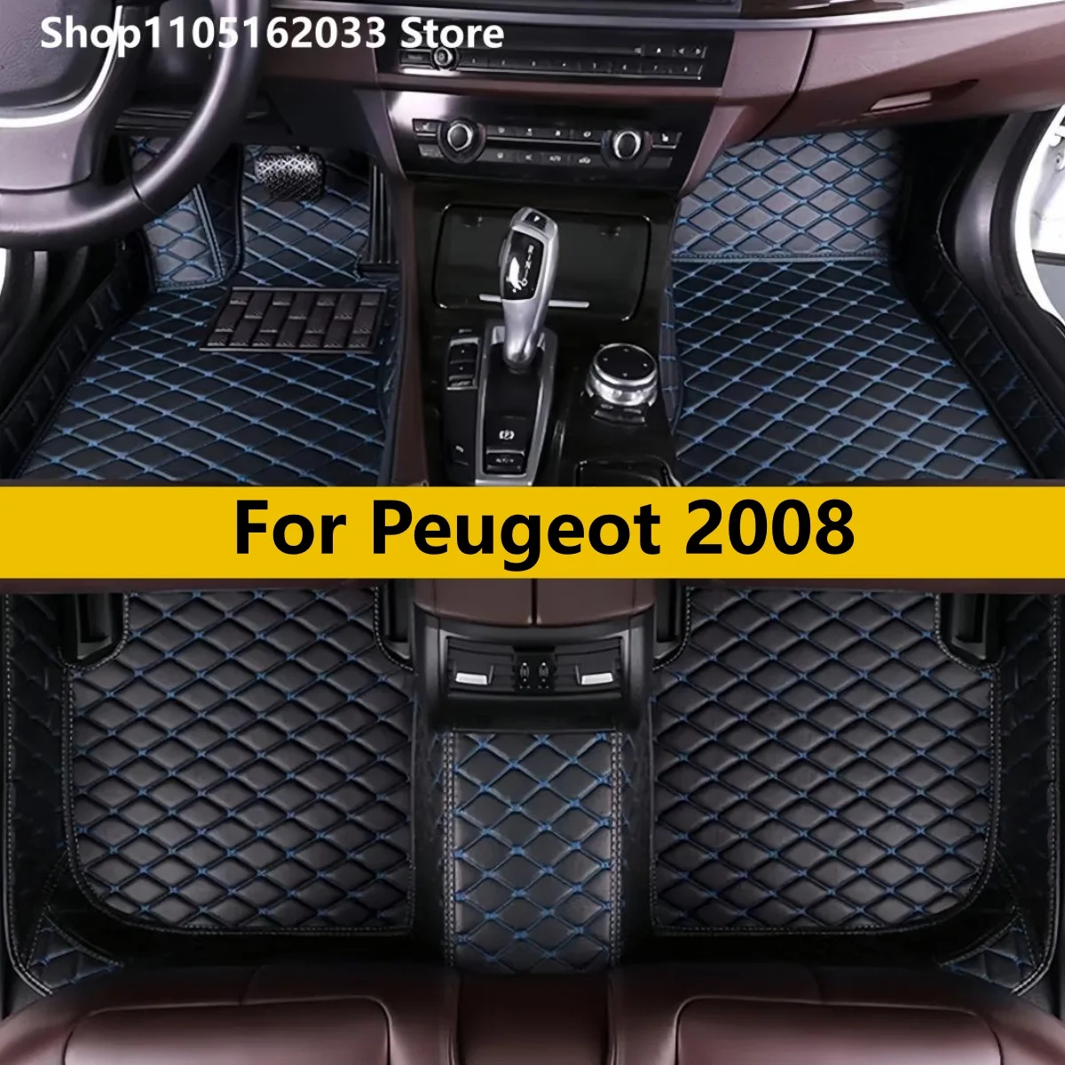 

Custom Car Floor Mats For Peugeot 2008 2020 2021 2022 2023 2024 2025 Auto Accessories Carpet Pads Full Set Leather Matts