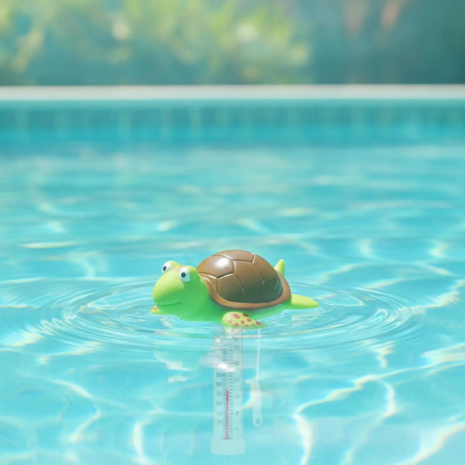 Turtle Thermometer Cute Floating Thermometer with Cord Long-Lasting for Children