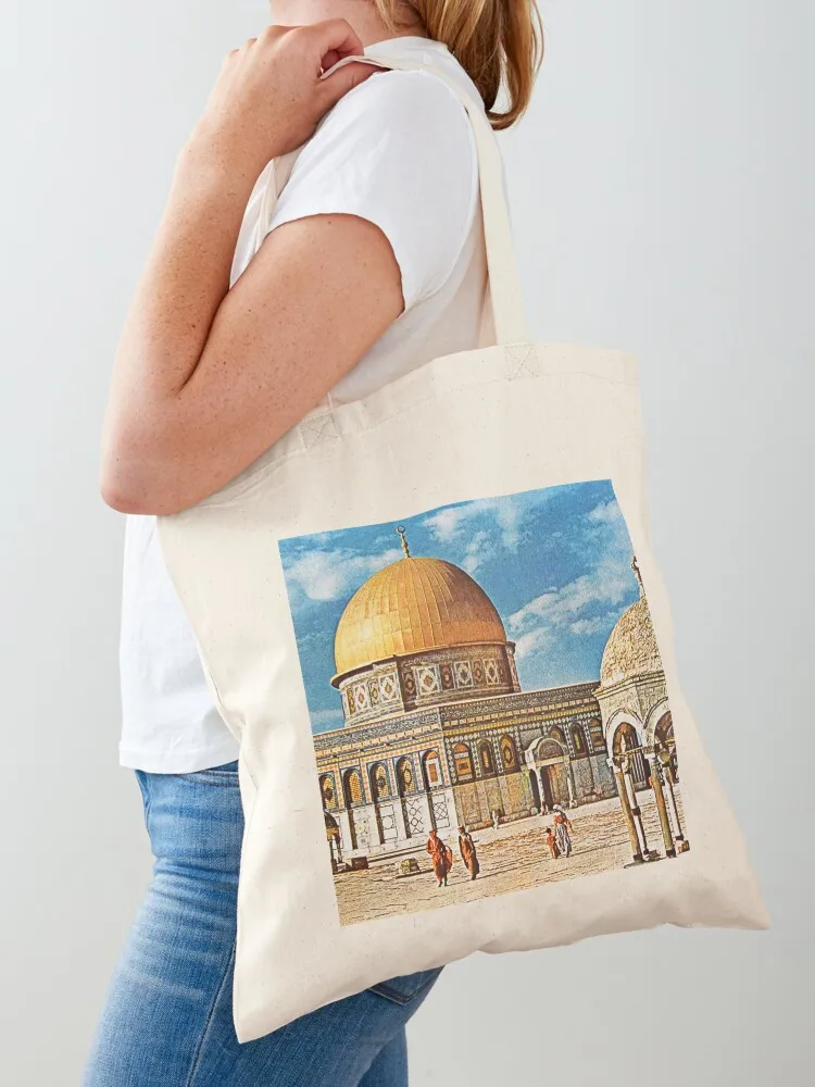 

Dome of the Rock Coutyard Tote Bag Canvas bag for women sacs de shopping Cloth bags ecological bags